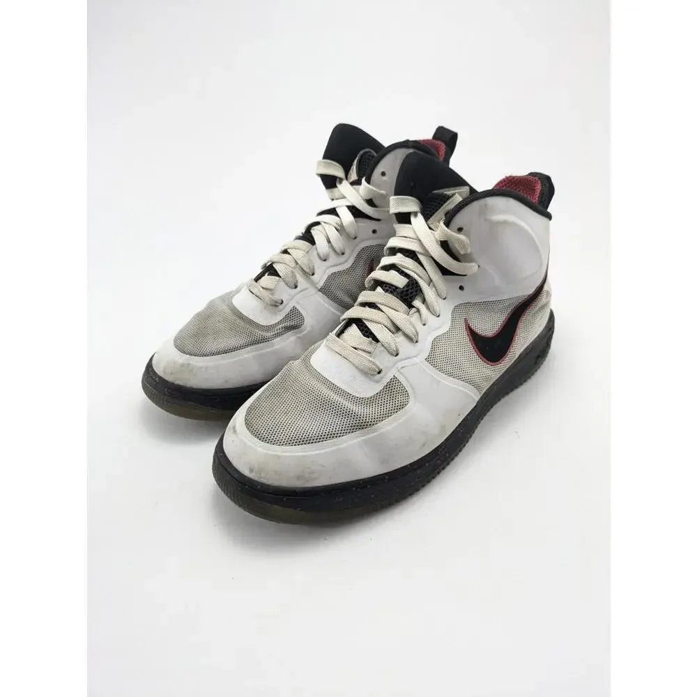 Vintage Mens Nike Air Lunar Force 1‎ White Red Dotted Shoes 580616-100 Size 9.5